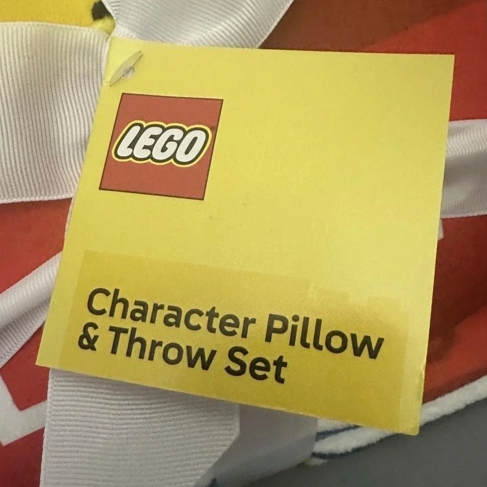 LEGO Character Pillow & Throw Blanket Set 40x50 Kids Bricks Multicolor New